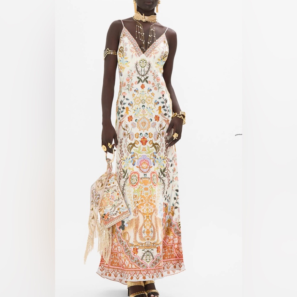 $799 NWT Camilla Silk “In the Honor of Heirlooms” Maxi Dress size Small